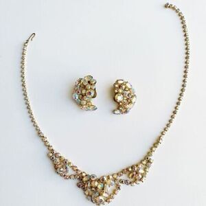 Vintage Juiliana D&E Rhinestone Necklace & Earring Set​​​